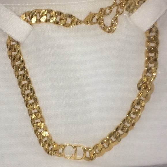 Dior Gold Necklace CD Choker NEW. Gold - Picture 3 of 5